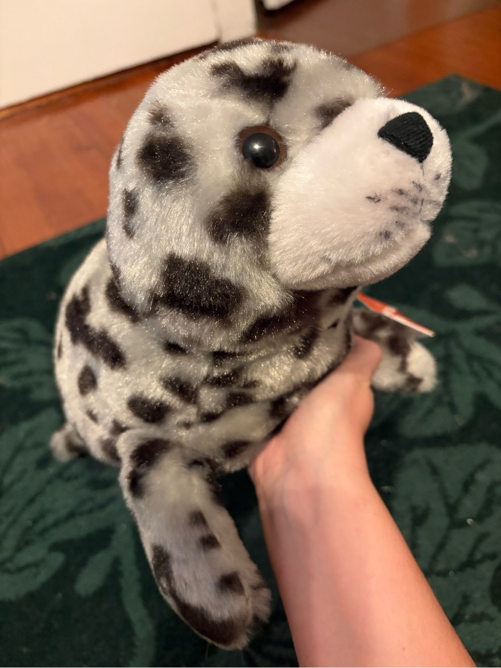 Stuffed animal Harbor Seal spotted grey plush toy